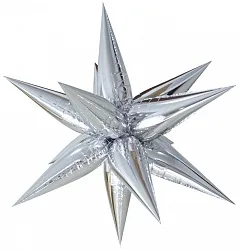 F 26''/66 см Звезда составная, Серебро, 1 шт.