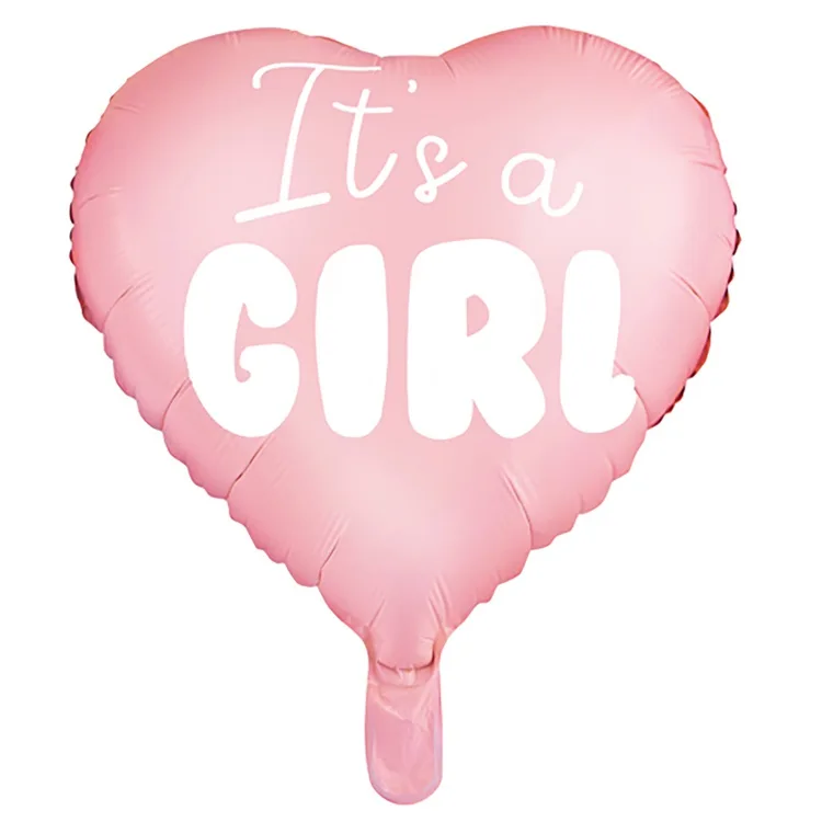 К 18"/46см Сердце IT'S A GIRL Light Pink/1 шт./ Китай
