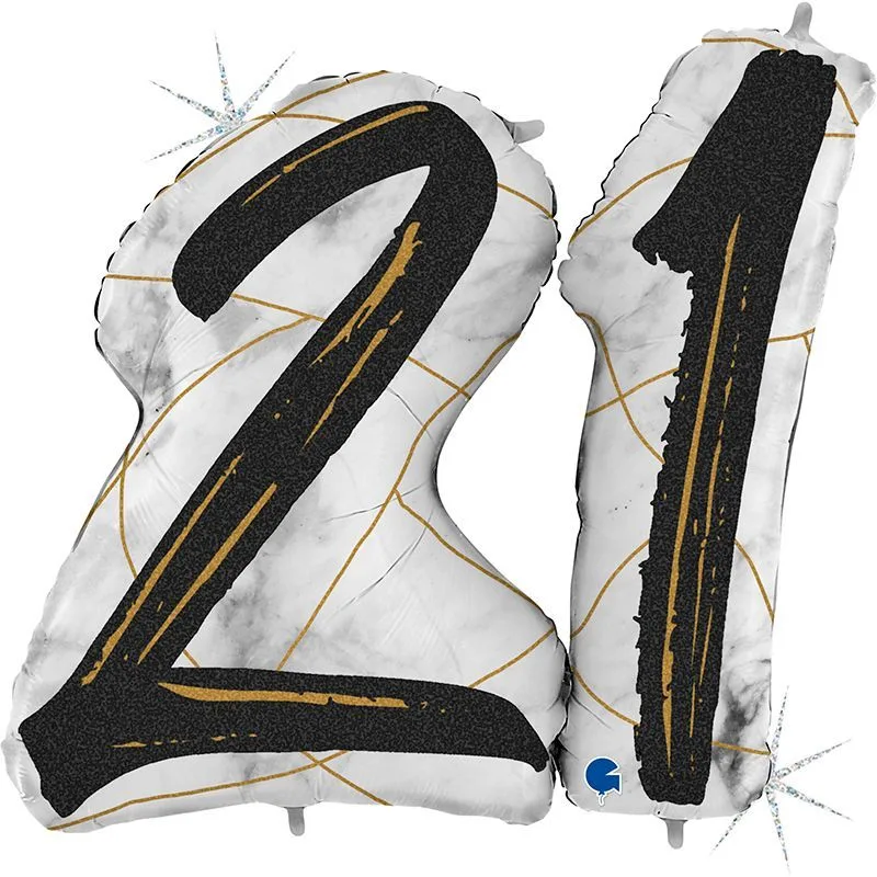 G 43 Фигура Цифра "21" Мрамор Чёрный / Marble Mate Numbers 21 Black / 1 шт / Италия