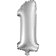 F 16"/41 см  Цифры "1" Серебро / 1 шт. / Китай