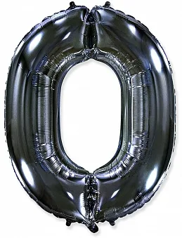 И 40"/102см Цифра, 0, Черный, в упак. 1 шт.  (Испания)