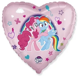 И 18 Сердце My Little Pony, Лошадка Пинки Пай и Радуга, Розовый / 1 шт / (Испания)