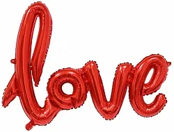 F 39''/100 см  Надпись прописью "Love", Красный, 1 шт. / Китай