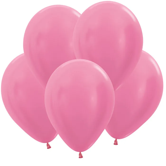 S Перламутр 5"/13см Фуксия / Fuchsia / 100 шт. / (Колумбия)