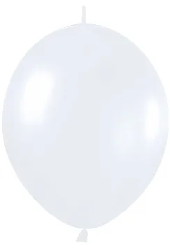 S Линколун Перламутр 12"/30см Белый / White / 100 шт. / (Колумбия)