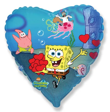 И 18 Сердце Губка Боб / Sponge Bob / 1 шт / (Испания)