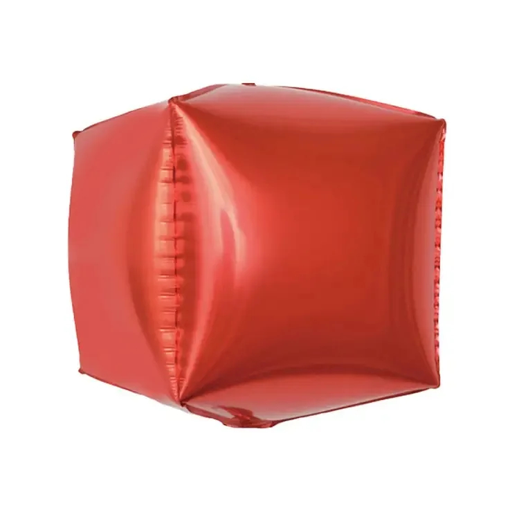 К 20"/51см 3D Куб, Макарунс, Красный, 1 шт. (Китай)