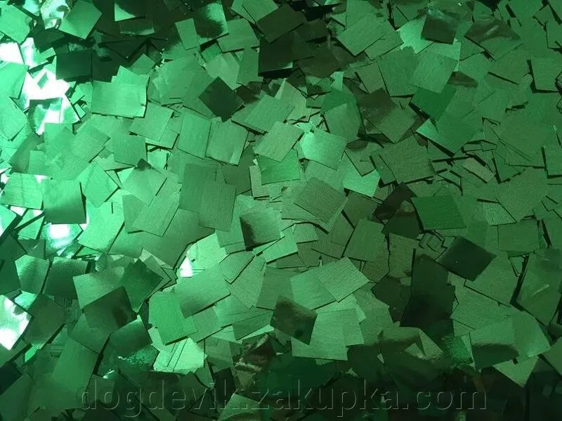 Конфетти квадрат 60*60 фольга тиффани/100 гр.