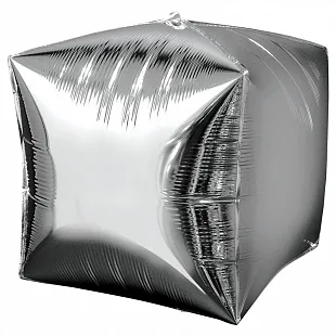 F 20"/51см Куб 3D Серебро /1 шт. /(Китай)
