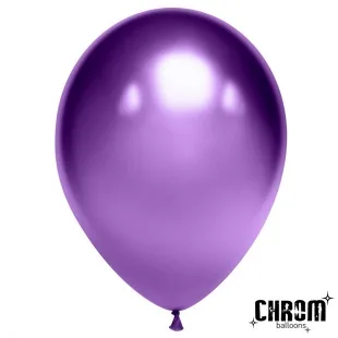 К 10"/25см Фиолетовый, Хром, 50 шт.(Китай)