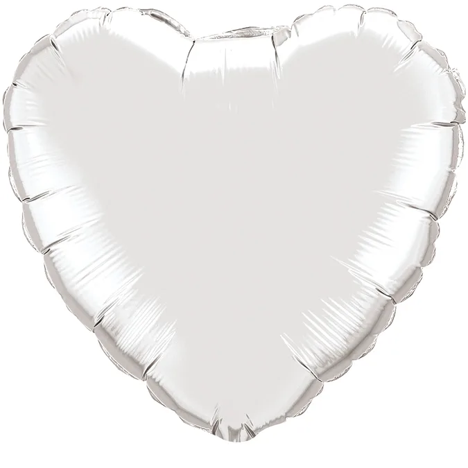И 4"/10см Сердце Серебро / Heart Silver / 1 шт / (Испания)