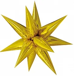 F 26''/66 см Звезда составная, Золото, 1 шт.