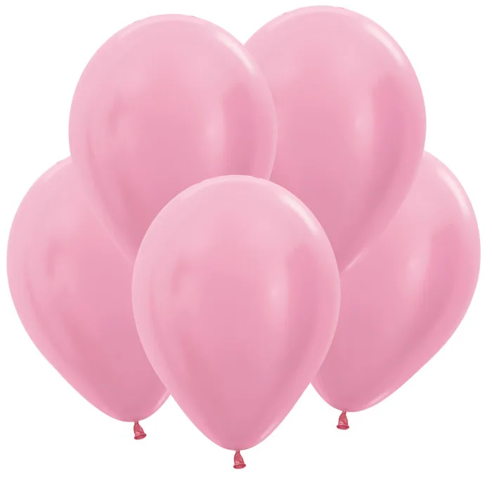 S Перламутр 12"/30см Розовый / Pink / 50 шт. / (Колумбия)