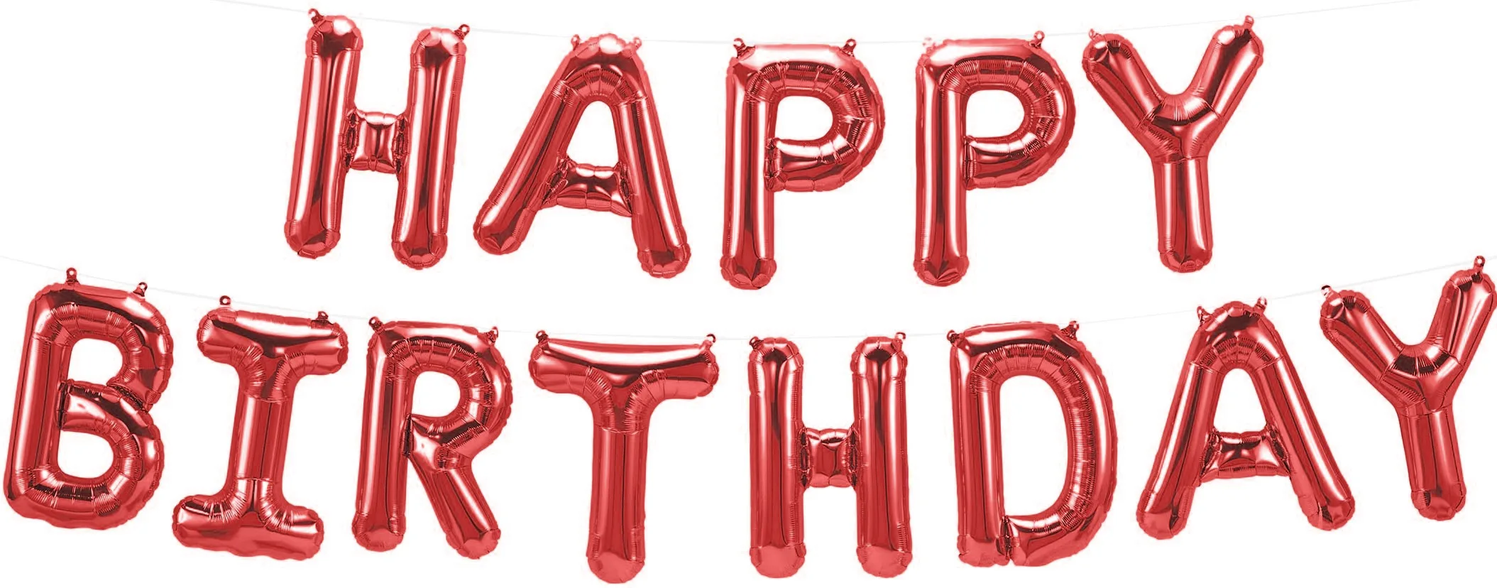 F 16"/41 см  Надпись  "Happy Birthday", Красный, 1 шт. в упак./ Китай