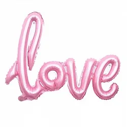 F 41"/104 см  Надпись прописью "Love", Розовый, 1 шт. / Китай